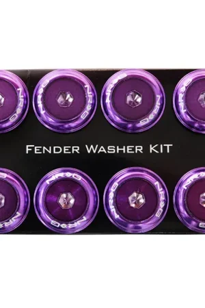 Clearance NRG NRG Fender Washer Kit w/Color Matched M8 Bolt Rivets For Plastic (Purple) - Set of 8
