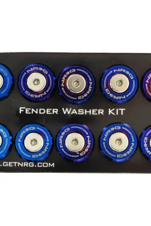 Buy Direct NRG NRG M-Style Fender Washer Kit (TI Series) M6 Bolts For Plastic (TI Brn Wshr/Silver Scrw) - Set of 10