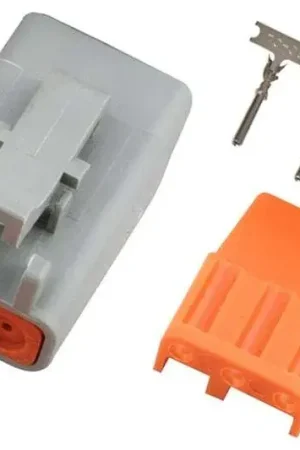 New Release Haltech Plug and Pins Only - Male Deutsch DTM-3 Connector - 7.5 Amp