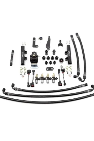IAG Performance PTFE Fuel System Kit with Injectors, Lines, FPR, Fuel Rails 2600cc - Black (STI 08-21 ) Direct From Manufacturer