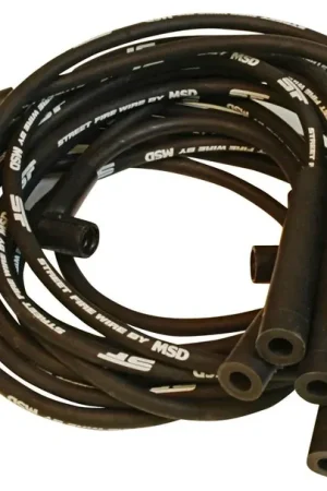 Trusted Brand MSD Street-Fire Wire Set Chevy 454 '88-On The terminals are covered in black boots that protect the conductor from engine heat to ensure spark delivery.