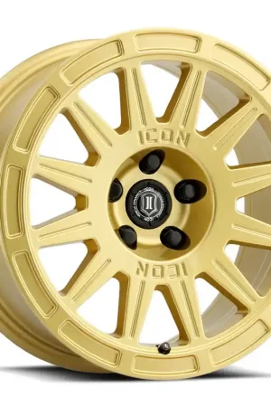 Best Choice ICON Alloys Ricochet, Gloss Gold, 17 x 8 / 5 x 4.5, 38mm Offset, 6" BS