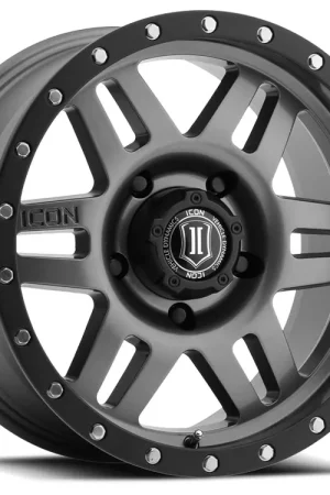 Price Drop ICON Alloys Six Speed, Gun Metal, 17 x 8.5 / 6 x 5.5, 0mm Offset, 4.75" BS