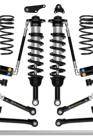 ICON 2024-2025 Toyota Tacoma 1.25-3" Lift, Stage 12 Suspension System, Tubular, Overland Rear Springs New Release