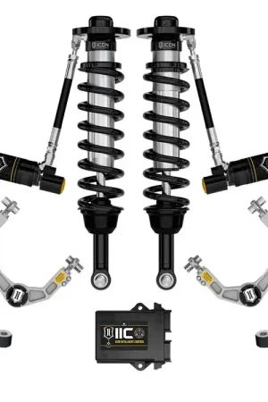 Same Day Shipping ICON 2021-2024 Ford F-150 4WD, 3.5-4.5" Lift, Stage 5 Suspension System, Billet