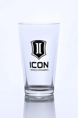 ICON 16-Ounce Pint Class w/Stacked Logo No Minimum Order