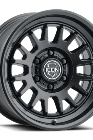 ICON Alloys Anza, Satin Black, 17 x 8.5 / 5 x 150, 25mm Offset, 5.75" BS Worldwide Shipping
