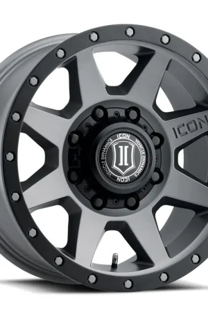 ICON Alloys Rebound HD, Titanium, 18 x 9 / 8 x 170, 6mm Offset, 5.25" BS Warranty Included