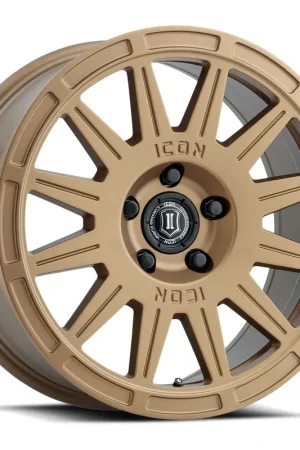 ICON Alloys Ricochet, Satin Gold, 17 x 8 / 5 x 100, 38mm Offset, 6" BS Today Only