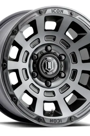 Hot Picks ICON Alloys Thrust, Smoked Satin Black, 17 x 8.5 /5 x 150, 25mm Offset, 5.75" BS