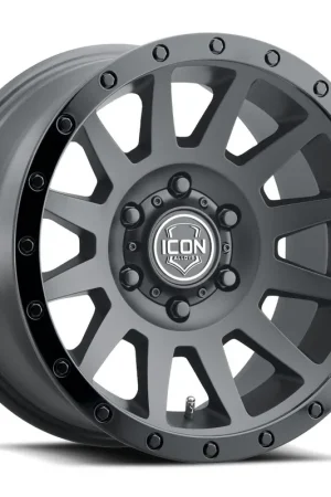 ICON Alloys Compression, Double Black, 17 x 8.5 / 5 x 150, 25mm Offset, 5.75" BS Professional Grade