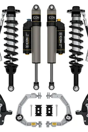 Exclusive Offer ICON 2021-2024 Ford F-150 4WD, 3.5-4.5" Lift, Stage 4 Suspension System, Billet, CDXS, w/ Leaf Packs