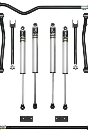 ICON 2020-Up Jeep Gladiator, 2.5" Lift, Stage 5 Suspension System, Tubular UCA Viral