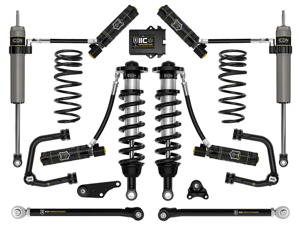 ICON 2024-2025 Toyota Tacoma 1.25-3" Lift, Stage 10 Suspension System, Tubular, Triple Rate Rear Springs Seasonal Sale