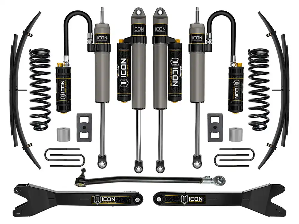 ICON 2023-2025 Ford F-250/F-350 Super Duty 4WD, Diesel, 2.5" Lift, Stage 4 Suspension System w/ Radius Arms and Expansion Packs Exclusive