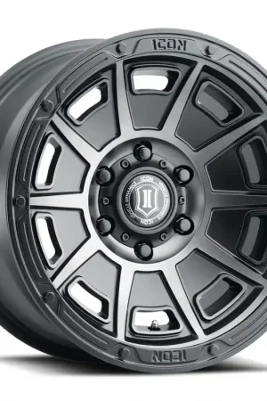 ICON Alloys Victory, Smoked Satin Black, 17 x 8.5 /6 x 120, 0mm Offset, 4.75" BS Buy Direct