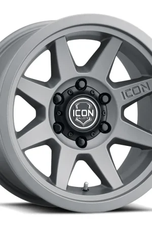 ICON Alloys Rebound SLX, Charcoal, 17 x 8.5 / 6 x 5.5, 0mm Offset, 4.75" BS High Quality
