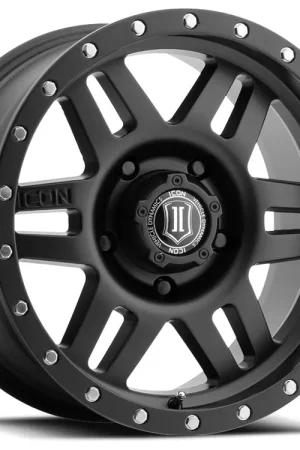 While Supplies Last ICON Alloys Six Speed, Satin Black, 17 x 8.5 / 5 x 150, 25mm Offset, 5.75" BS