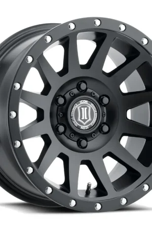 Original ICON Alloys Compression, Satin Black, 17 x 8.5 / 6 x 5.5, 25mm Offset, 5.75" BS