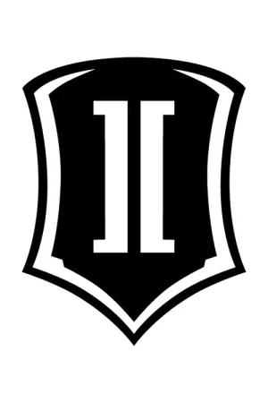 Warranty Included ICON Vehicle Dynamics Shield Logo Sticker, Black, 10” Tall