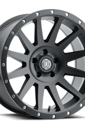ICON Alloys Compression, Satin Black, 20 x 10 / 5 x 5, -12mm Offset, 5" BS Fresh Stock