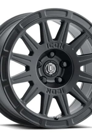 ICON Alloys Ricochet, Satin Black, 15 x 7 / 5 x 100, 15mm Offset, 4.6" BS Save Now