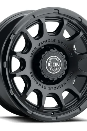 Buy Direct ICON Alloys Rancho, Double Black, 20 x 9 / 8 x 6.5, 12mm Offset, 5.5" BS