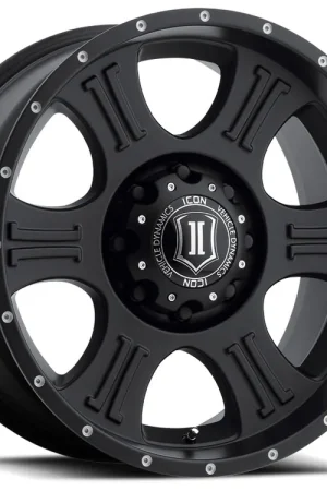 ICON Alloys Shield, Satin Black, 20 x 9 / 8 x 180, 12mm Offset, 5.5" BS Free Shipping