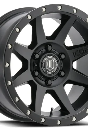 Buy Today ICON Alloys Rebound, Satin Black, 17 x 8.5 / 5 x 150, 25mm Offset, 5.75" BS