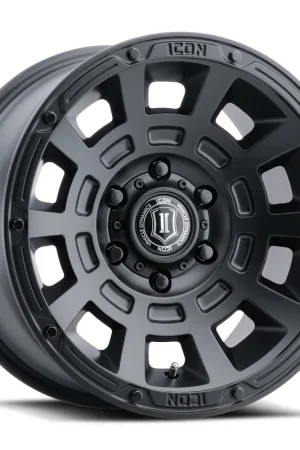 Markdown ICON Alloys Thrust, Satin Black, 17 x 8.5 / 6 x 120, 0mm Offset, 4.75" BS