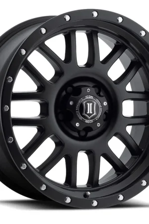 ICON Alloys Alpha, Satin Black, 20 x 9 / 6 x 135, 16mm Offset, 5.625" BS Cheap