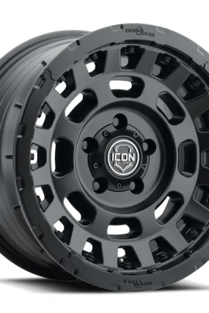 ICON Alloys Hammer Pro, Satin Black, 17 x 8.5 / 6 x 5.5, 25mm Offset, 5.75" BS Modern