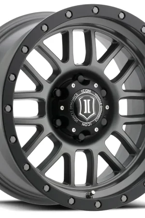 Authentic ICON Alloys Alpha, Titanium, 17 x 8.5 / 6 x 135, 6mm Offset, 5" BS