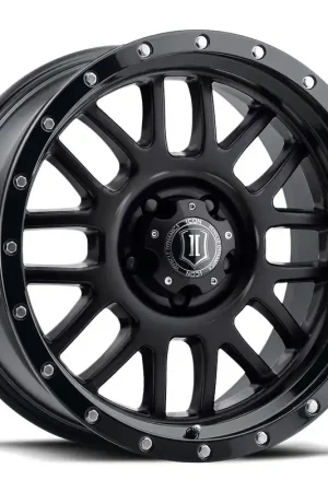ICON Alloys Alpha, Gloss Black, 20 x 9 / 6 x 5.5, 16mm Offset, 5.625" BS Worldwide Shipping