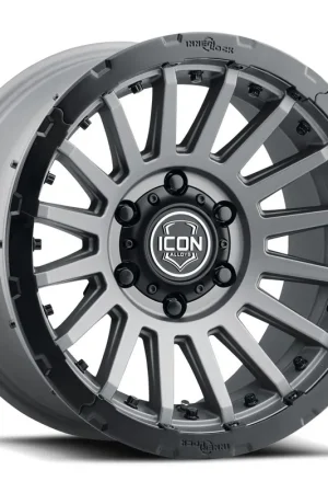 Best Choice ICON Alloys Recon Pro, Charcoal, 17 x 8.5 / 5 x 4.5, 0mm Offset, 4.75" BS