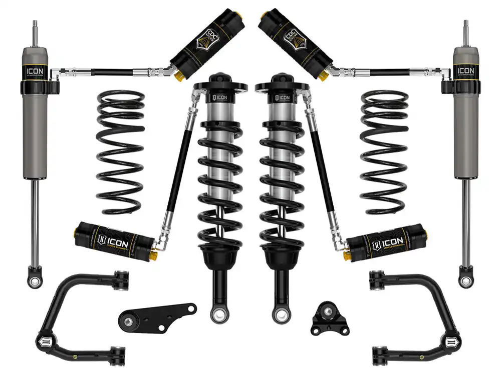 Deal ICON 2024-2025 Toyota Tacoma 1.25-3" Lift, Stage 5 Suspension System, Tubular, Overland Rear Springs