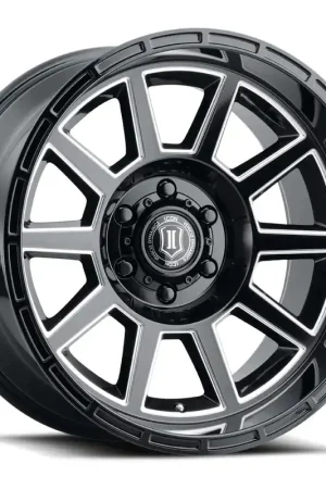 Money Back Guarantee ICON Alloys Recoil, Gloss Black w/Milled Windows, 20x10/6x5.5, -24mm OS, 4.5" BS