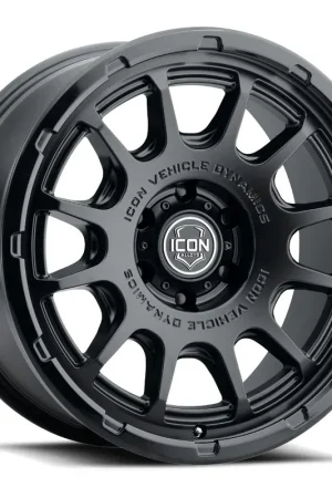 ICON Alloys Rancho, Double Black, 20 x 9 / 6 x 5.5, 16mm Offset, 5.625" BS Free Returns