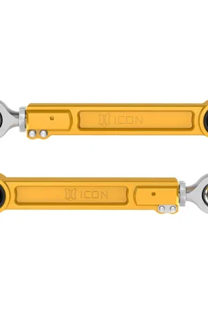 Final Sale ICON 2022-2025 Toyota Tundra/2023-2025 Toyota Sequoia/2024-2025 Toyota Tacoma/Toyota Land Cruiser 250 Series/Lexus GX550/2025 Toyota 4Runner, Rear, Billet Upper Link Kit, Gold Anodizing