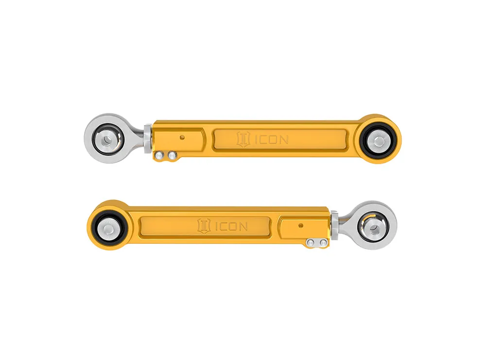 Final Sale ICON 2022-2025 Toyota Tundra/2023-2025 Toyota Sequoia/2024-2025 Toyota Tacoma/Toyota Land Cruiser 250 Series/Lexus GX550/2025 Toyota 4Runner, Rear, Billet Upper Link Kit, Gold Anodizing