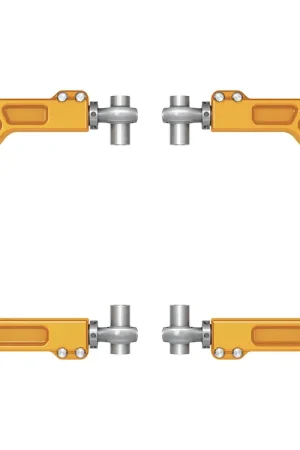 Place Order ICON 2024-2025 Toyota Tacoma/2024-2025 Toyota Land Cruiser 250 Series/2024-2025 Lexus GX550/2025 Toyota 4Runner, Front, Billet Upper Control Arms w/ Delta Joint Pro, Gold Anodizing