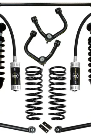 Buy Direct ICON 2010-2024 Toyota 4Runner/2010-2014 Toyota FJ Cruiser, 0-3.5" Lift Stage 6 Suspension System, Tubular UCA