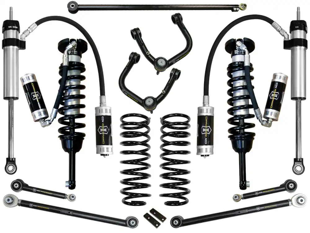 Buy Direct ICON 2010-2024 Toyota 4Runner/2010-2014 Toyota FJ Cruiser, 0-3.5" Lift Stage 6 Suspension System, Tubular UCA