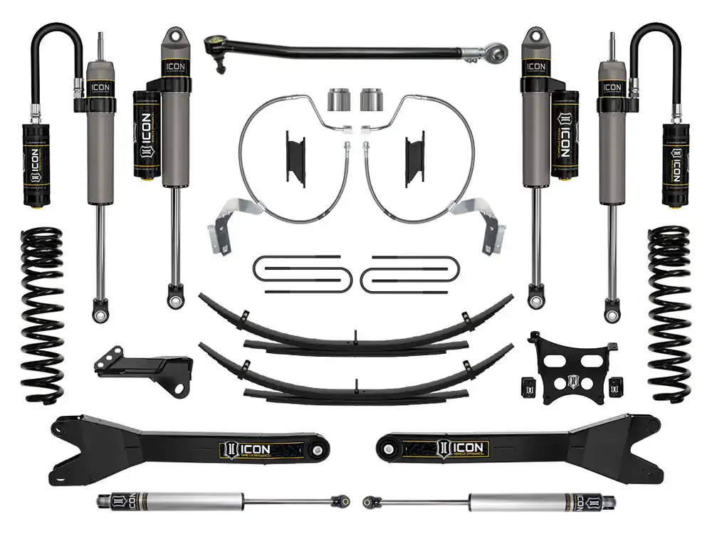 Clearance ICON 2023-2025 Ford F-250/F-350 Super Duty 4WD, Gas, 4.5" Lift, Stage 4 Suspension System w/ Radius Arms & Expansion Packs